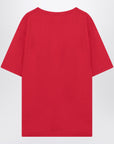 Red T-shirt with Chez Valentino print