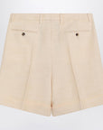 Valentino Butter-coloured Bermuda shorts with turn-ups