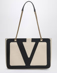 Valentino Garavani Viva Superstar butter/black medium bag