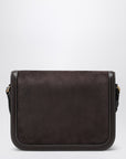 Valentino Garavani Dark brown leather and suede 9TO5 bag