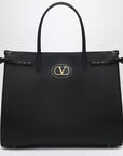Valentino Garavani Black leather medium Antibes tote bag