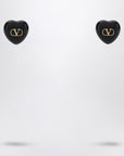Valentino Garavani Royal Black Heart Earrings