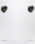 Valentino Garavani Royal Black Heart Earrings