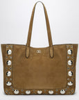 Valentino Garavani Large Nellcôte tote bag in havana suede