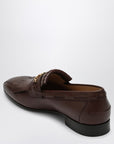 Valentino Garavani Moccasin Vlogo Signature coffee color with fringes
