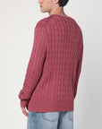 Polo Ralph Lauren Prune juice coloured cotton cable-knit jumper
