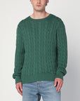 Polo Ralph Lauren Green cotton cable-knit jumper