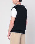 Polo Ralph Lauren Navy blue cable-knit vest