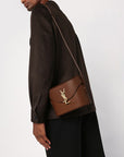 Saint Laurent Monogram small brick-coloured shoulder bag