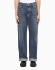 Alexander McQueen Loose blue cotton jeans