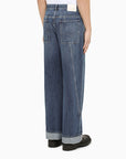 Alexander McQueen Loose blue cotton jeans