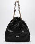 Balenciaga Crush Media black leather tote bag