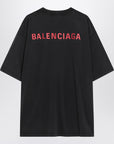 Faded black Balenciaga Back Medium Fit T-shirt