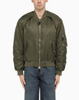 Alexander McQueen Convertible khaki nylon bomber jacket