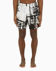 Alexander McQueen Abstract print swim shorts with logo