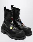 Balenciaga Black leather Hummer lace-up ankle boots