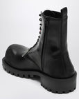 Balenciaga Black leather Hummer lace-up ankle boots
