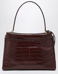 Balenciaga Cocco-print burgundy calfskin medium Rodeo bag