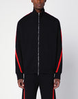 Alexander McQueen Black/red cotton zip sweatshirt