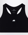 Balenciaga Black Activewear sleeveless top in matt nylon blend