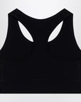 Balenciaga Black Activewear sleeveless top in matt nylon blend