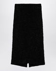 Balenciaga Black tweed midi skirt