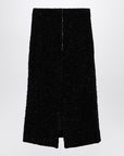 Balenciaga Black tweed midi skirt