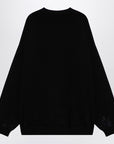 Balenciaga Black cotton blend jumper with print