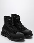 Alexander McQueen Black canvas Tread Slick boots