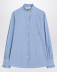 Valentino Light blue striped shirt in cotton