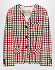 Valentino Check-pattern jacket in virgin wool and cotton