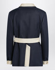 Valentino Blue/ivory jacket with belt