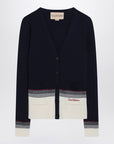 Cardigan with Chez Valentino embroidery in wool