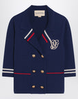 Valentino Blue double-breasted wool cardigan
