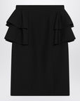 Valentino Black skirt with ruffles on the sides