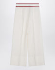 Valentino Ivory trousers with Gold V