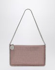 Stella McCartney Falabella Pink Clutch Shoulder Bag with Rhinestones