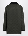 Valentino Olive green quilted jacket with VLogo patch