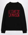 Valentino Black sweater with Le Chat de la Maison patch