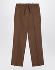 Valentino Brown gabardine trousers