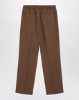 Valentino Brown gabardine trousers
