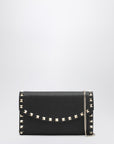 Valentino Garavani Black Rockstud crossbody wallet