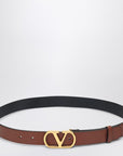 Valentino Garavani Vlogo Signature Deep caramel belt