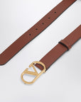 Valentino Garavani Vlogo Signature Deep caramel belt