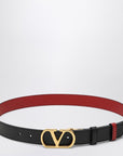 Valentino Garavani Reversible VLogo Signature belt in black/red