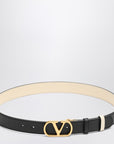 Valentino Garavani Reversible VLogo Signature belt in black/butter white