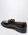 Valentino Garavani Bowshire loafers in black glossy calfskin