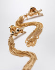 Saint Laurent Cassandre gold dangling earrings