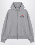 Balenciaga Grey zip-up sweatshirt I Love Paris