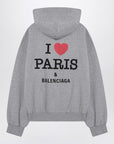 Balenciaga Grey zip-up sweatshirt I Love Paris